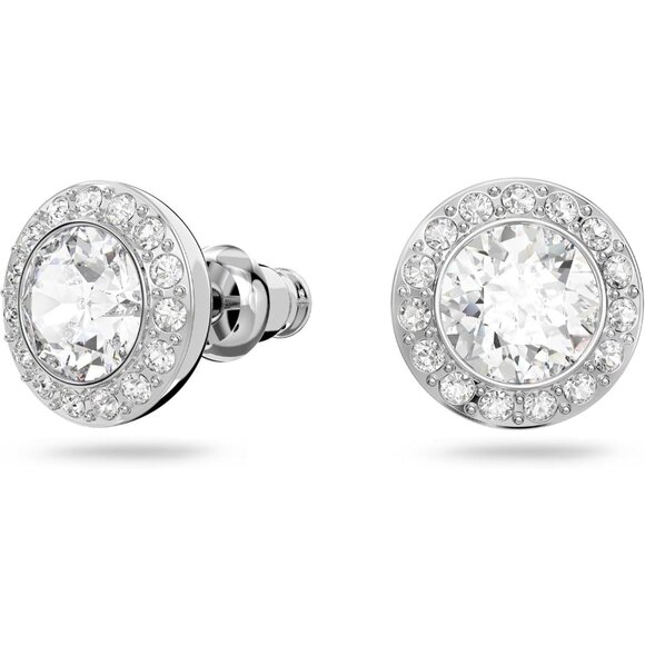 Women Silver Una Angelic Crystal Stud Earrings Collection - Picture 2 of 4
